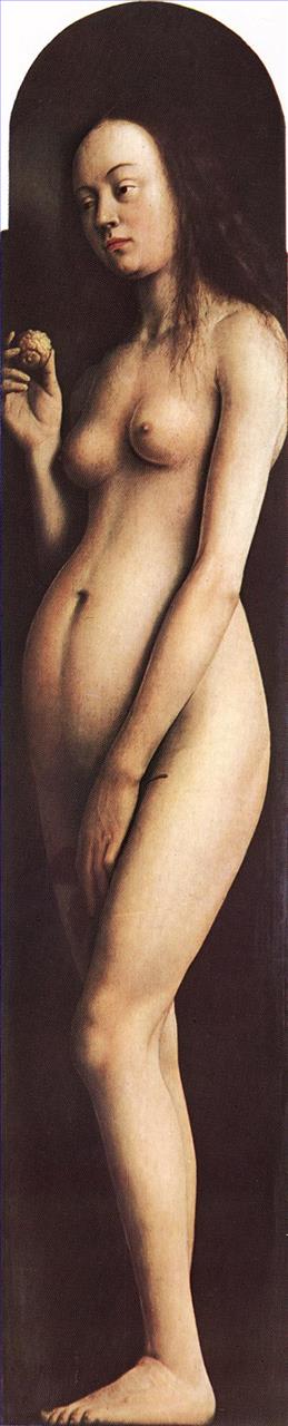 The Ghent Altarpiece Eve Renaissance Jan van Eyck Oil Paintings